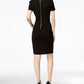 Calvin Klein Women's SeaScuba Crepe Sheath Dress Black Size 14