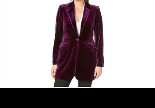 Calvin Klein Knit Button Front Jacket (Amethyst) Women's Jacket