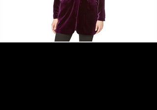 Calvin Klein Knit Button Front Jacket (Amethyst) Women's Jacket