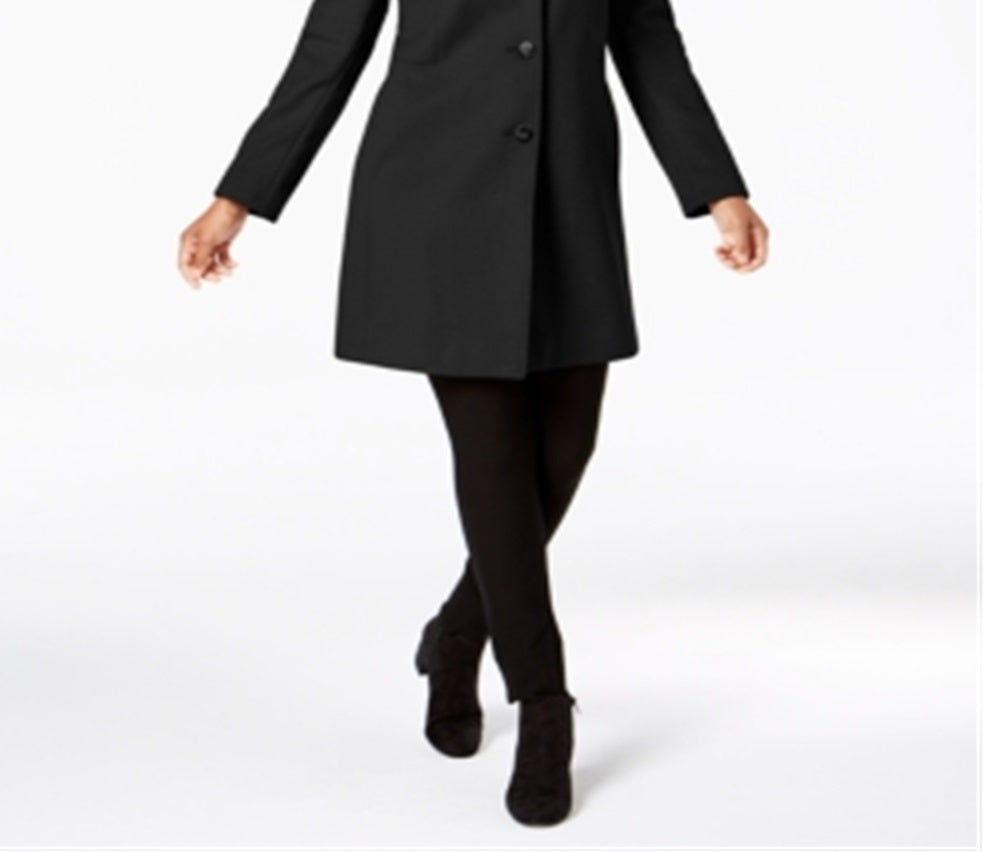 Calvin Klein Women's Single Breasted Coat Black Size 2