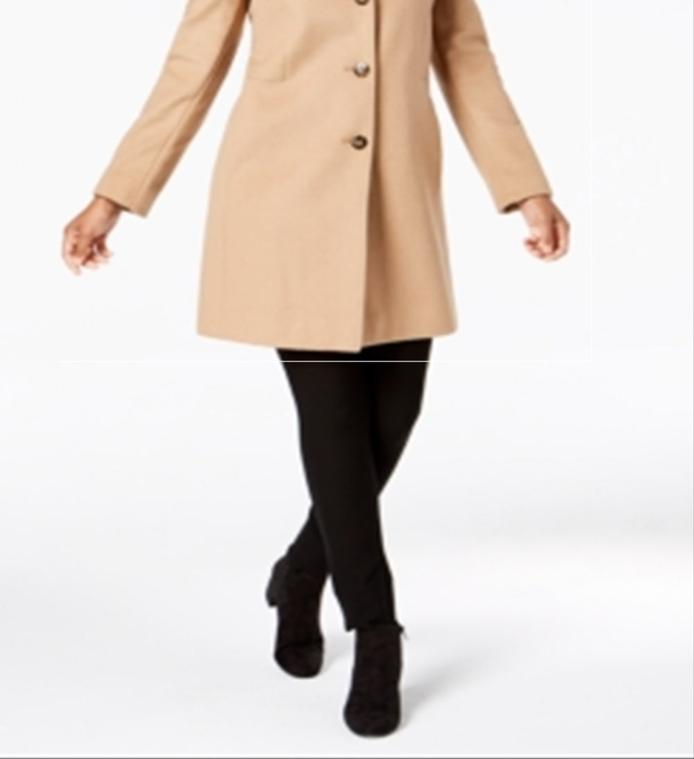 Calvin Klein Women's Single Breasted Coat Brown Size 14