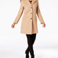 Calvin Klein Women's Classic Cashmere Wool Blend Coat Brown Size 12
