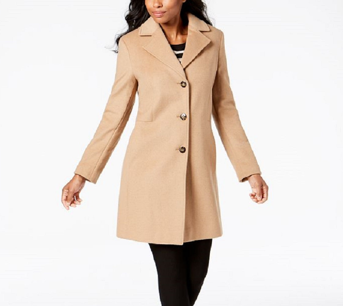 Calvin Klein Women's Single Breasted Coat Brown Size 10