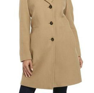 Calvin Klein Women's Single Breasted Coat Brown Size 4