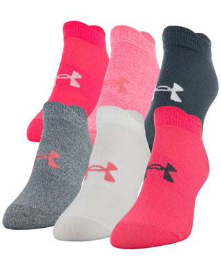 Under Armour Women's Essential 6 Pairs Show Socks Pink Size 6-9