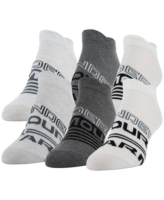 Under Armour Men's Ua Essential No Show Socks Gray Size 6-9