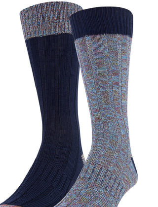 Gold Toe Men's Two Pack Multi Marl Socks Blue Size 10-13