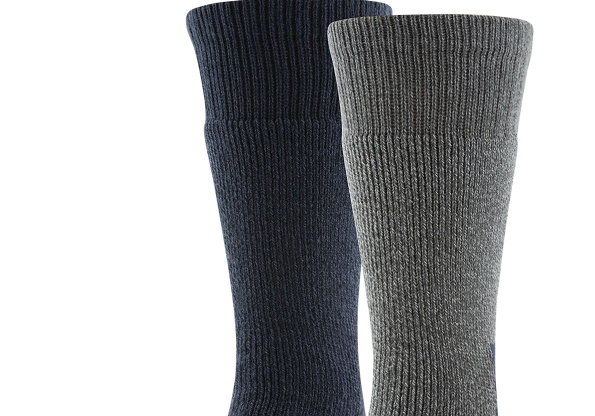 Gold Toe Men's Lodge 2 Pk Moisture Wicking Solid Crew Boot Socks Gray Size Regular