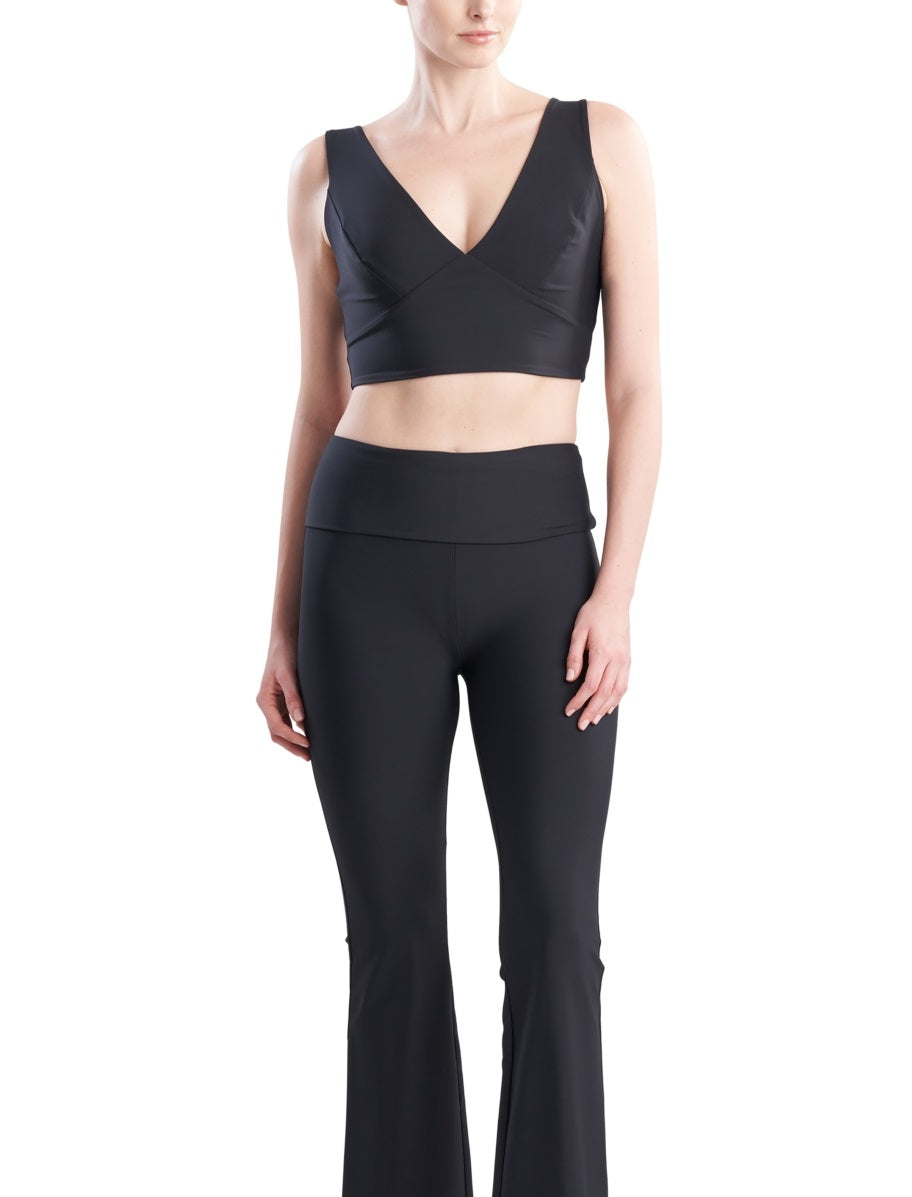 Josie Natori Women's Solstice Cami Cropped Top Black Size Large