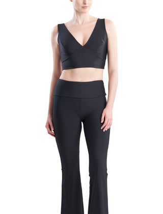 Josie Natori Women's Solstice Cami Cropped Top Black Size Small