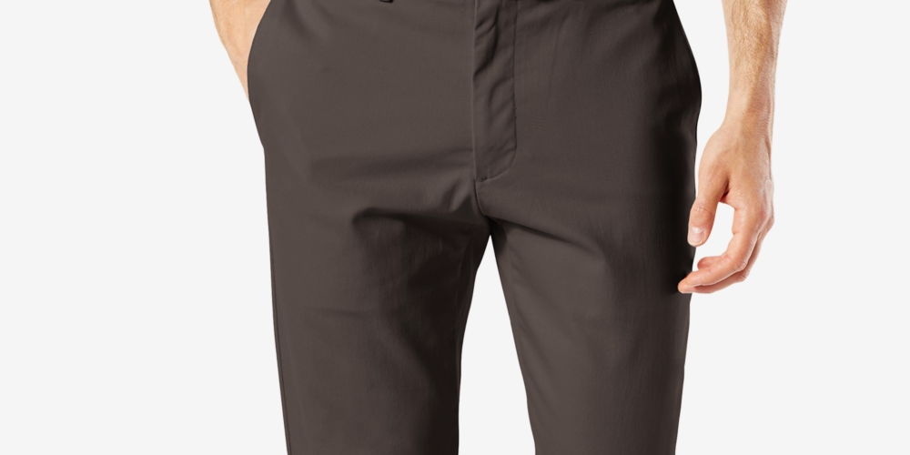 Dockers Men's Signature Lux Cotton Slim Fit Stretch Pants Black Size 32X30