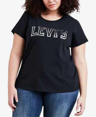 Levi's Women's Perfect Graphic Tee Shirt T-Shirt Black Size 1X