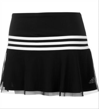 adidas Big Girl's Striped Sporty Skort Black Size Medium