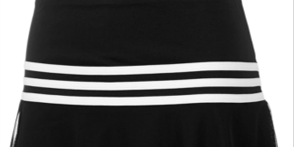 adidas Big Girl's Striped Sporty Skort Black Size Medium