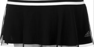 adidas Big Girl's Striped Sporty Skort Black Size Medium
