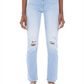 Mother Women's Rider High Waist Ripped Fray Hem Ankle Jeans Blue Size 26