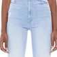 Mother Women's Rider High Waist Ripped Fray Hem Ankle Jeans Blue Size 26