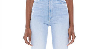 Mother Women's Rider High Waist Ripped Fray Hem Ankle Jeans Blue Size 26