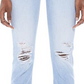 Mother Women's Rider High Waist Ripped Fray Hem Ankle Jeans Blue Size 26