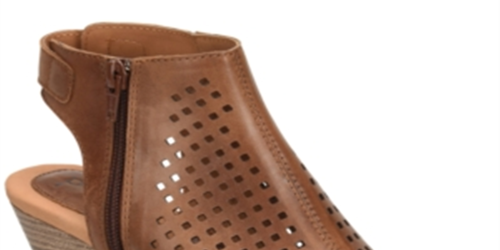 B.O.C. Women's Thebe Leather Cut Out Mule Sandals Brown Size 6