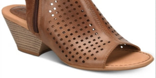 B.O.C. Women's Thebe Leather Cut Out Mule Sandals Brown Size 6