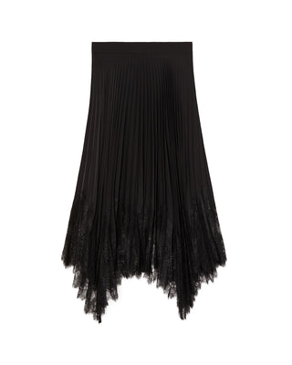 Tory Burch Women's Lace-Trim Pleated Handkerchief Skirt Size 2