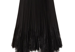 Tory Burch Women's Lace-Trim Pleated Handkerchief Skirt Size 2