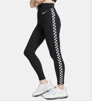Nike Women's Sportswear Striped Leggings Black Size Small