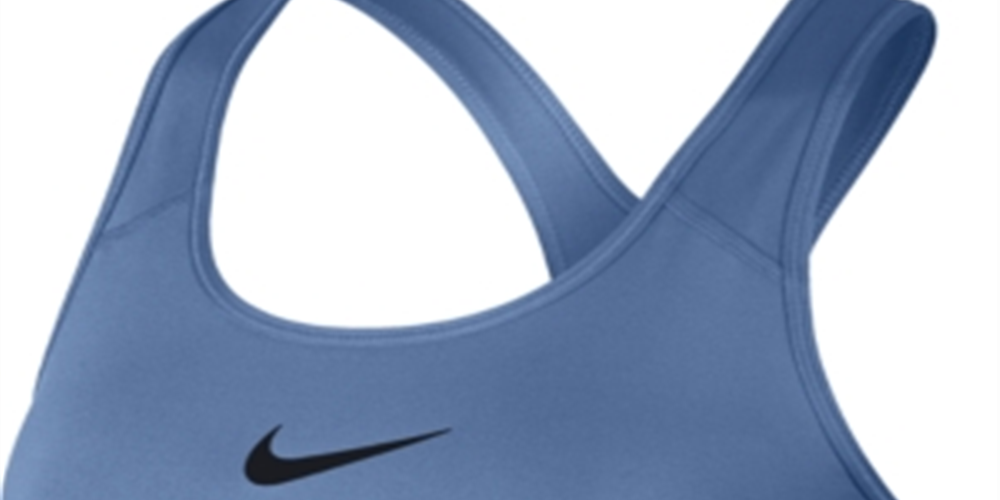 Nike Women's Classic Mid Impact Swoosh Sports Bra Blue Size X-Small