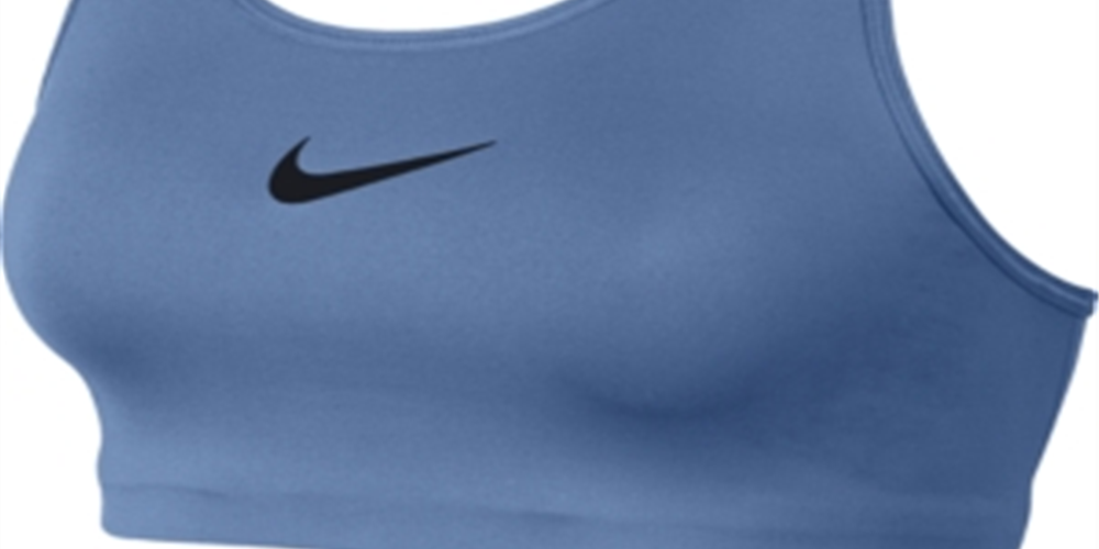 Nike Women's Classic Mid Impact Swoosh Sports Bra Blue Size X-Small