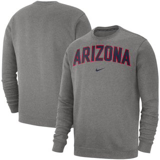 Nike Men's Heathe Arizona Wildcats Club Fleece Sweatshirt Gray Size L