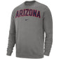 Nike Men's Heathe Arizona Wildcats Club Fleece Sweatshirt Gray Size L