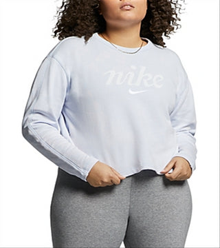 Nike Women's Plus Workout Sweatshirt Blue Size 3X