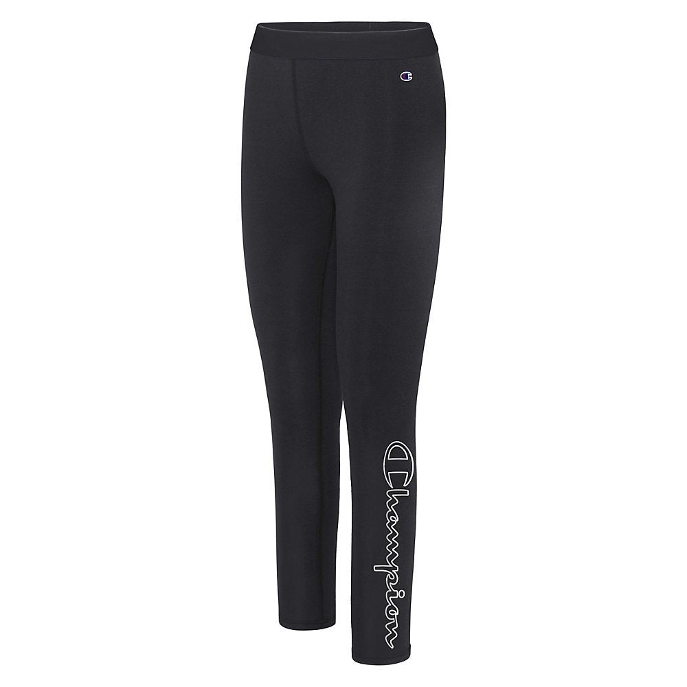 Champion Women's Double Dry Logo Leggings Black Size Small