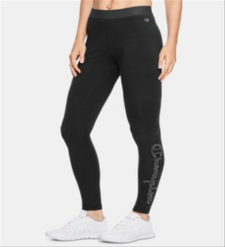 Champion Women's Double Dry Logo Leggings Black Size Small