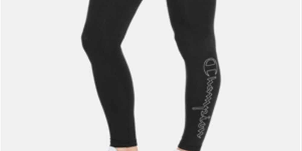 Champion Women's Double Dry Logo Leggings Black Size Small