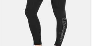Champion Women's Double Dry Logo Leggings Black Size Small