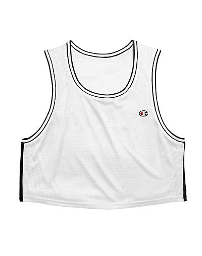Champion Women's Reversible Mesh Cropped Tank Top White Size Medium