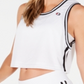Champion Women's Reversible Mesh Cropped Tank Top White Size Medium