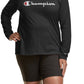 Champion Women's Long Sleeve Logo T-Shirt Black Size 3X