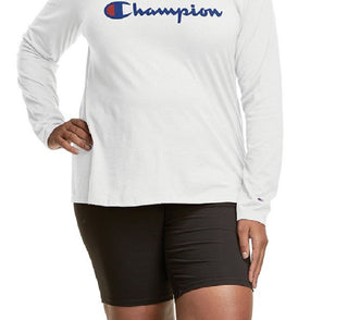 Champion Women's Long Sleeve Logo T-Shirt White