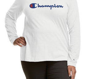 Champion Women's Long Sleeve Logo T-Shirt White