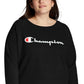 Champion Women's Powerblend Signature Graphic Sweatshirt Black Size 4X
