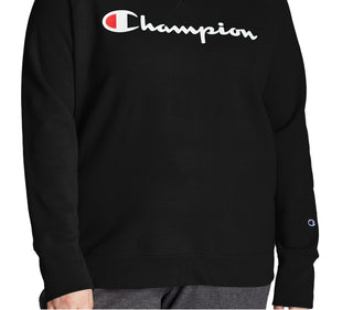 Champion Women's Powerblend Signature Graphic Sweatshirt Black Size 4X
