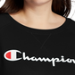Champion Women's Powerblend Signature Graphic Sweatshirt Black Size 1X