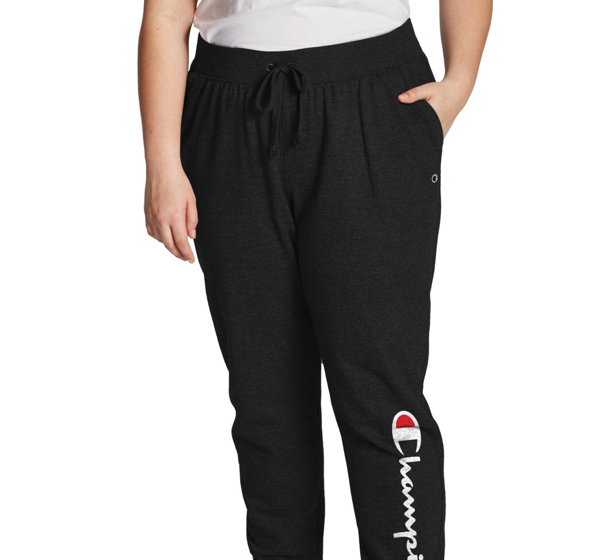 Champion Women's Powerblend Ribbed Joggers Black Size 1X
