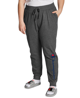Champion Women's Powerblend Ribbed Joggers Gray Size XXX Large