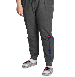 Champion Women's Powerblend Ribbed Joggers Gray Size XXX Large