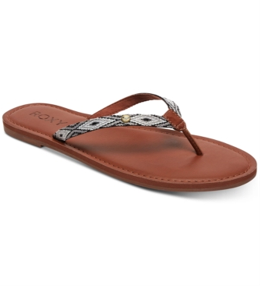 Roxy Women's Janel Flip Flop Sandals Brown Size 5 B
