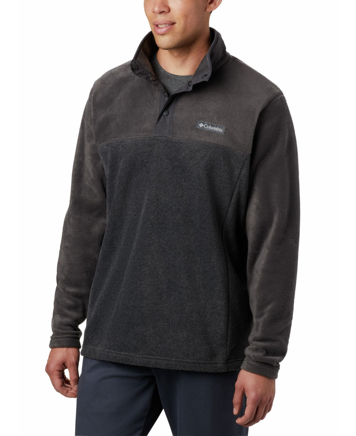 Columbia Men's Steens Mountain Half Snap Fleece Gray Size X-Large